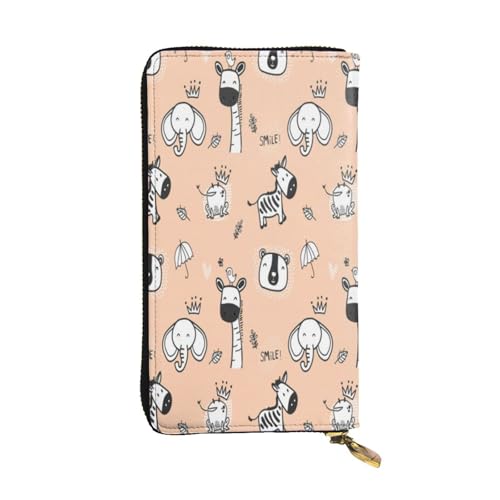 FEYUNYAN Lange Clutch-Geldbörse aus hochwertigem Leder für Damen, große Kapazität, Ausweis-Organizer mit Reißverschlusstasche, niedliche Tier-Damen-Geldbörse, lange Geldbörse für Damen (Reisen, Büro FEYUNYAN Lange Clutch-Geldbörse aus hochwertigem Leder für Damen, große Kapazität, Ausweis-Organizer mit Reißverschlusstasche, niedliche Tier-Damen-Geldbörse, lange Geldbörse für Damen (Reisen, Büro von FEYUNYAN