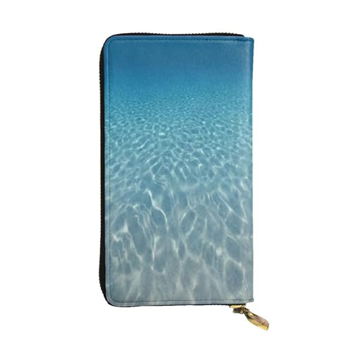 FEYUNYAN Lange Clutch-Geldbörse aus hochwertigem Leder für Damen, große Kapazität, Ausweis-Organizer mit Reißverschlusstasche, ruhiges Wasser, lange Geldbörse, Clutch für Damen (Reisen, Büro, Alltag FEYUNYAN Lange Clutch-Geldbörse aus hochwertigem Leder für Damen, große Kapazität, Ausweis-Organizer mit Reißverschlusstasche, ruhiges Wasser, lange Geldbörse, Clutch für Damen (Reisen, Büro, Alltag von FEYUNYAN