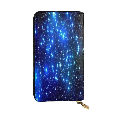 FEYUNYAN Lange Clutch-Geldbörse aus hochwertigem Leder für Damen, großes Fassungsvermögen, Ausweis-Organizer mit Reißverschlusstasche, Galaxie-Stern-Damengeldbörse, lange Geldbörse für Damen (Reisen FEYUNYAN Lange Clutch-Geldbörse aus hochwertigem Leder für Damen, großes Fassungsvermögen, Ausweis-Organizer mit Reißverschlusstasche, Galaxie-Stern-Damengeldbörse, lange Geldbörse für Damen (Reisen von FEYUNYAN