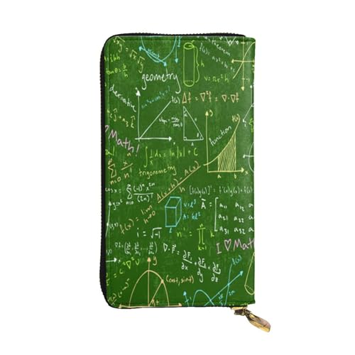 FEYUNYAN Lange Clutch-Geldbörse aus hochwertigem Leder für Damen, großes Fassungsvermögen, Ausweis-Organizer mit Reißverschlusstasche, Mathematik-Frage, lange Geldbörse für Damen (Reisen, Büro, Alltag FEYUNYAN Lange Clutch-Geldbörse aus hochwertigem Leder für Damen, großes Fassungsvermögen, Ausweis-Organizer mit Reißverschlusstasche, Mathematik-Frage, lange Geldbörse für Damen (Reisen, Büro, Alltag von FEYUNYAN