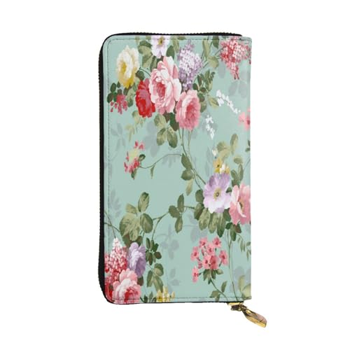 FEYUNYAN Lange Clutch-Geldbörse aus hochwertigem Leder für Damen, großes Fassungsvermögen, Ausweis-Organizer mit Reißverschlusstasche, Pfingstrose, lange Geldbörse, Clutch für Damen (Reisen, Büro FEYUNYAN Lange Clutch-Geldbörse aus hochwertigem Leder für Damen, großes Fassungsvermögen, Ausweis-Organizer mit Reißverschlusstasche, Pfingstrose, lange Geldbörse, Clutch für Damen (Reisen, Büro von FEYUNYAN