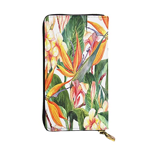 FEYUNYAN Lange Clutch-Geldbörse aus hochwertigem Leder für Damen, großes Fassungsvermögen, Ausweis-Organizer mit Reißverschlusstasche, bunte Blumen, lange Geldbörse, Clutch für Damen (Reisen, Büro FEYUNYAN Lange Clutch-Geldbörse aus hochwertigem Leder für Damen, großes Fassungsvermögen, Ausweis-Organizer mit Reißverschlusstasche, bunte Blumen, lange Geldbörse, Clutch für Damen (Reisen, Büro von FEYUNYAN