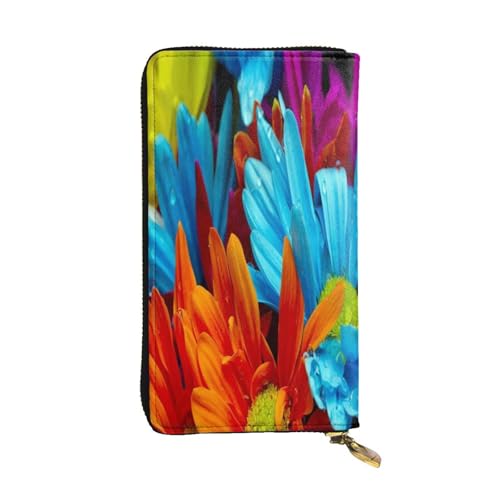 FEYUNYAN Lange Clutch-Geldbörse aus hochwertigem Leder für Damen, großes Fassungsvermögen, Ausweis-Organizer mit Reißverschlusstasche, bunte Sonnenblumen-Geldbörse, lange Geldbörse für Damen (Reisen FEYUNYAN Lange Clutch-Geldbörse aus hochwertigem Leder für Damen, großes Fassungsvermögen, Ausweis-Organizer mit Reißverschlusstasche, bunte Sonnenblumen-Geldbörse, lange Geldbörse für Damen (Reisen von FEYUNYAN