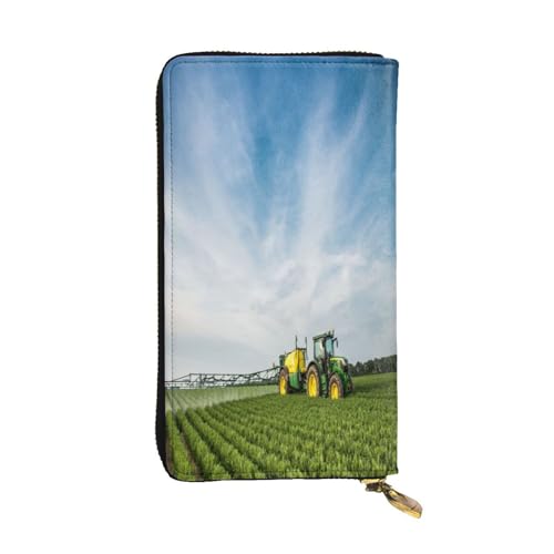 FEYUNYAN Lange Clutch aus hochwertigem Leder für Damen, große Kapazität, Ausweis-Organizer mit Reißverschlusstasche, Traktor-Farm-Damengeldbörse, lange Geldbörse für Damen (Reisen, Büro, Alltag FEYUNYAN Lange Clutch aus hochwertigem Leder für Damen, große Kapazität, Ausweis-Organizer mit Reißverschlusstasche, Traktor-Farm-Damengeldbörse, lange Geldbörse für Damen (Reisen, Büro, Alltag von FEYUNYAN