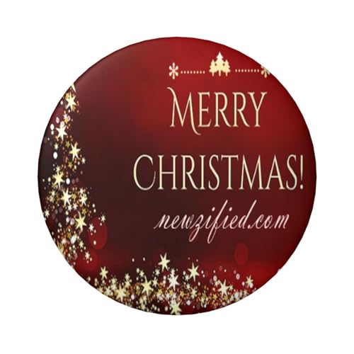 FEYUNYAN Langlebiges Abzeichen für Jacken, Taschen, Geschenke, lebendige Weißblech-Sammelabzeichen für Veranstaltungen, Lehrer, Freunde, runde Abzeichen, Bulk-Bügelbilder, Alternative, 1 Stück, Merry von FEYUNYAN