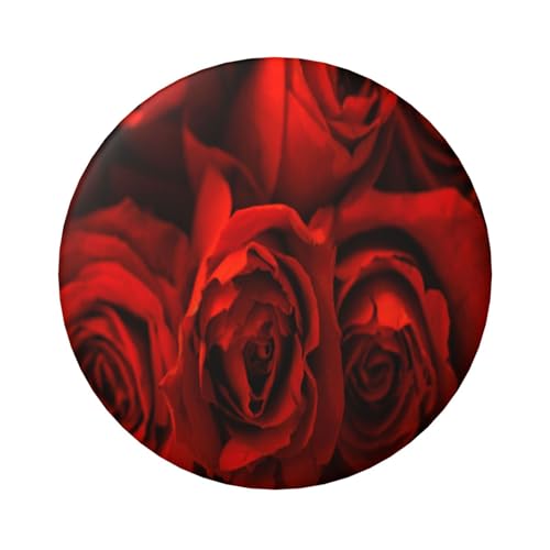 FEYUNYAN Langlebiges Abzeichen für Jacken, Taschen, Geschenke, lebendige Weißblech-Sammelabzeichen für Veranstaltungen, Lehrer, Freunde, runde Rosen, Bulk-Bügelbilder, Alternative, 1 Stück von FEYUNYAN