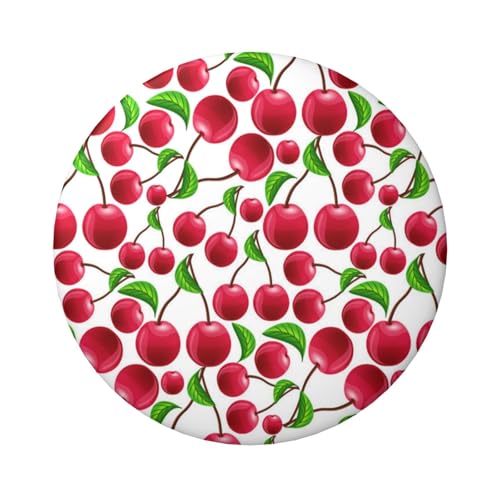 FEYUNYAN Langlebiges Abzeichen für Jacken, Taschen, Geschenke, lebendige Weißblech-Sammelabzeichen für Veranstaltungen, Lehrer, Freunde, runde rote Kirschen, Bulk-Bügelbilder, Alternative, 1 Stück von FEYUNYAN