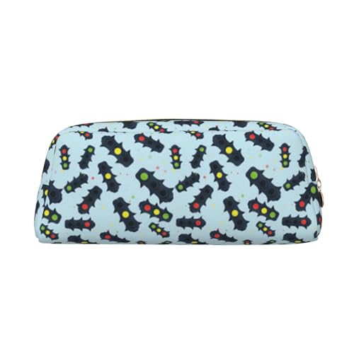 FEYUNYAN Leder-Federmäppchen, Organizer, Premium-PVC-Kosmetiktasche, 8 x 5,5 x 20,5 cm, Ampel-Bleistifttasche, wasserdichte Make-up-Reisetasche mit kratzfester Polsterung für Schule, Büro, Reisen von FEYUNYAN