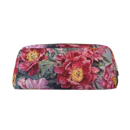 FEYUNYAN Leder-Federmäppchen, Organizer, Premium-PVC-Kosmetiktasche, 8 x 5,5 x 20,5 cm, Federblumen-Stifttasche, wasserdichte Make-up-Reisetasche mit kratzfester Polsterung für Schule, Büro, Reisen von FEYUNYAN