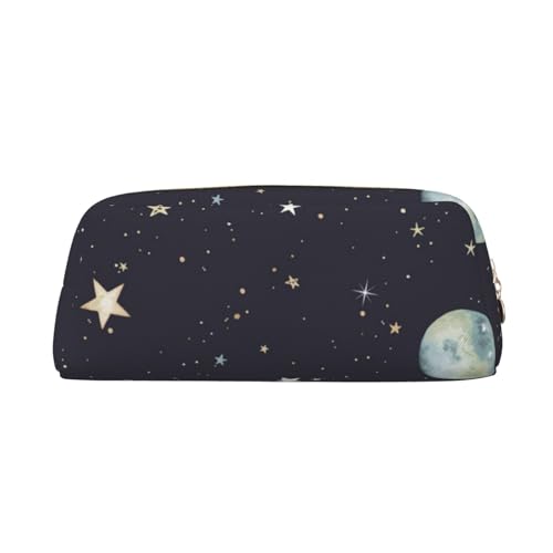 FEYUNYAN Leder-Federmäppchen, Organizer, Premium-PVC-Kosmetiktasche, 8 x 5,5 x 20,5 cm, Galaxy-Stifttasche, wasserdichte Make-up-Reisetasche mit kratzfester Polsterung für Schule, Büro, Reisen, Galaxy von FEYUNYAN