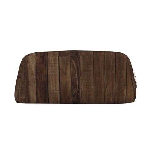 FEYUNYAN Leder-Federmäppchen, Organizer, Premium-PVC-Kosmetiktasche, 8 x 5,5 x 20,5 cm, gestreift, wasserdichte Make-up-Reisetasche mit kratzfester Polsterung für Schule, Büro, Reisen, Brettstreifen von FEYUNYAN