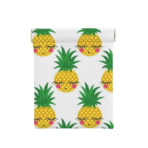 FEYUNYAN Leder-Münzgeldbörse für Damen, Ananas, schlanke RFID-blockierende Münzbörse für Herren, Mini-Reißverschlusstasche, kleiner Utensilien-Organizer für Bargeld, Münzen, Karten, automatischer FEYUNYAN Leder-Münzgeldbörse für Damen, Ananas, schlanke RFID-blockierende Münzbörse für Herren, Mini-Reißverschlusstasche, kleiner Utensilien-Organizer für Bargeld, Münzen, Karten, automatischer von FEYUNYAN