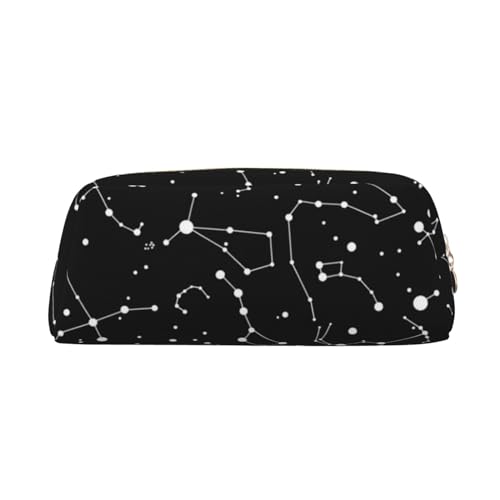 Federmäppchen aus Leder, Premium-PVC-Kosmetiktasche, 8 x 5,5 x 20,5 cm, Sternenwahrsagung, Sternbild, Stifteetui, wasserdichte Make-up-Reisetasche mit kratzfester Polsterung für Schule, Büro, Reisen von FEYUNYAN