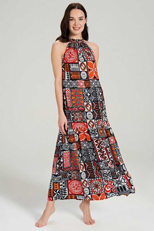 FEYZA Nachthemd Damen Kleid mit Großem Muster – Gewebt, Ärmellos, Lang Nachthemd im Kleid-Look – bequem & stilvoll für warme Sommernächte FEYZA Nachthemd Damen Kleid mit Großem Muster – Gewebt, Ärmellos, Lang Nachthemd im Kleid-Look – bequem & stilvoll für warme Sommernächte von FEYZA
