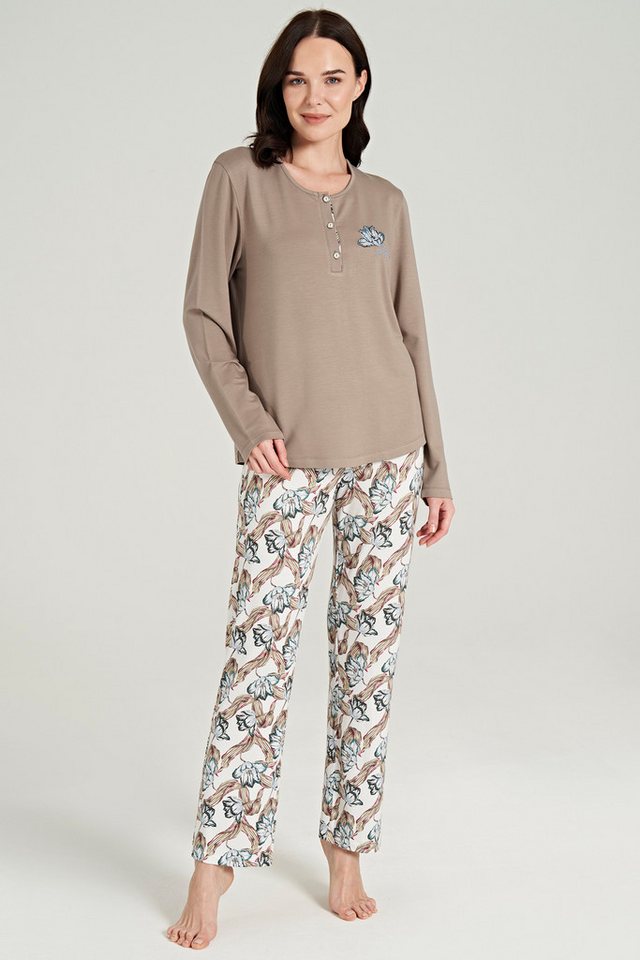 FEYZA Pyjama Bequemes Damen Pyjama-Set mit klassischem Blumenmuster FEYZA Pyjama Bequemes Damen Pyjama-Set mit klassischem Blumenmuster von FEYZA
