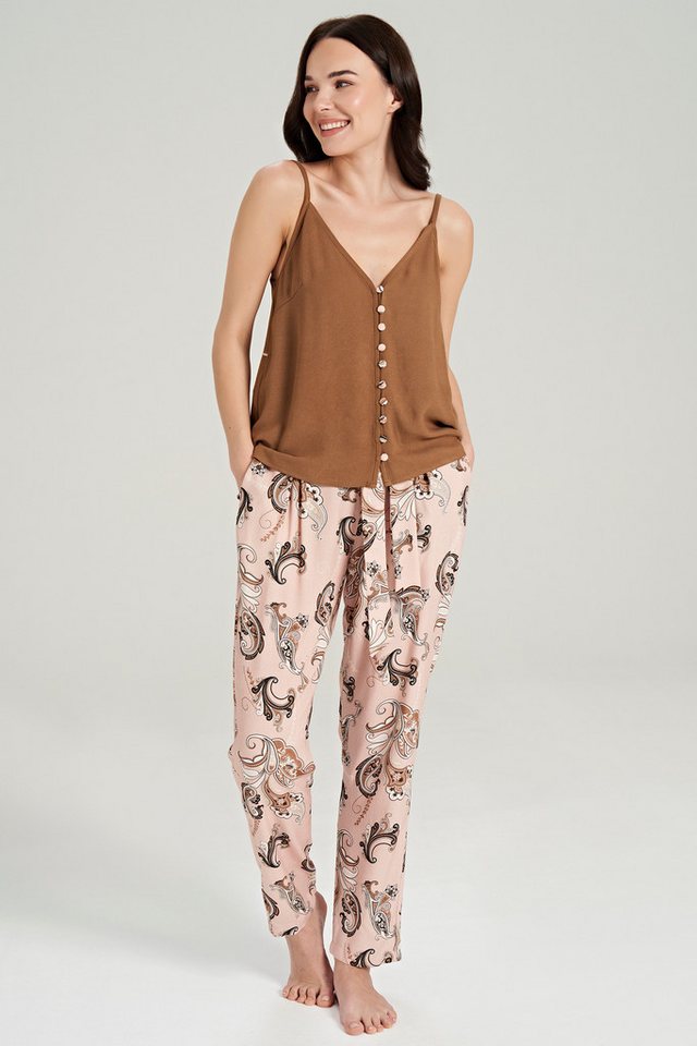 FEYZA Pyjama Damen Pyjama-Set aus Viskose mit Schal-Muster – 2-teilig FEYZA Pyjama Damen Pyjama-Set aus Viskose mit Schal-Muster – 2-teilig von FEYZA