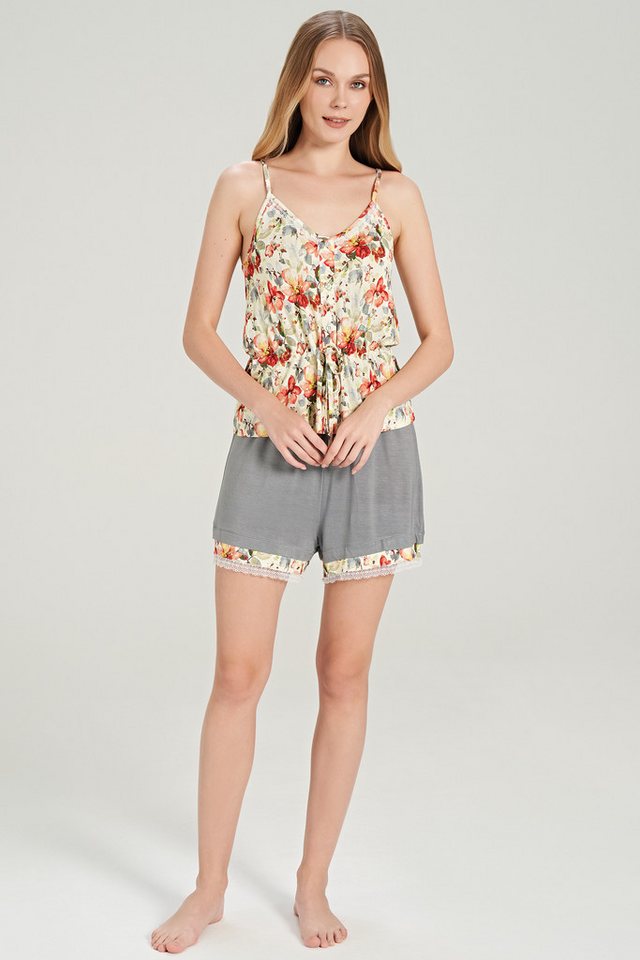 FEYZA Pyjama Damen Shorty-Pyjama Set mit floralem Muster FEYZA Pyjama Damen Shorty-Pyjama Set mit floralem Muster von FEYZA
