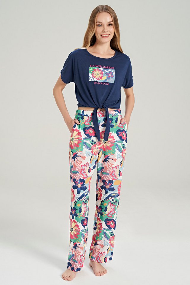 FEYZA Pyjama Feyza Damen Großes Muster Gewebtes 2-teiliges Pyjama-Set FEYZA Pyjama Feyza Damen Großes Muster Gewebtes 2-teiliges Pyjama-Set von FEYZA