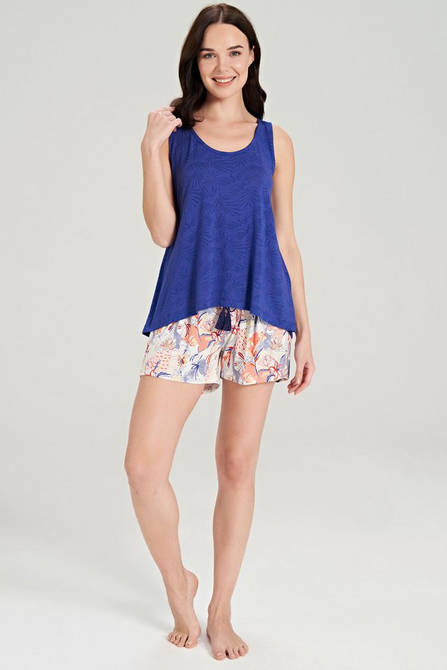 FEYZA Pyjama Sommer Damen Pyjama Set – Shorty mit Print FEYZA Pyjama Sommer Damen Pyjama Set – Shorty mit Print von FEYZA