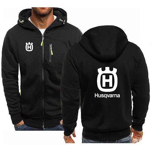 FEegar Herren Kapuzenjacke für H.u.s.q.v.a.r.n.a Kapuzenpullover Frühling/Herbst Langärmelig Lässig Sweatshirt Aldult Modische Jacken(Black,M) von FEegar