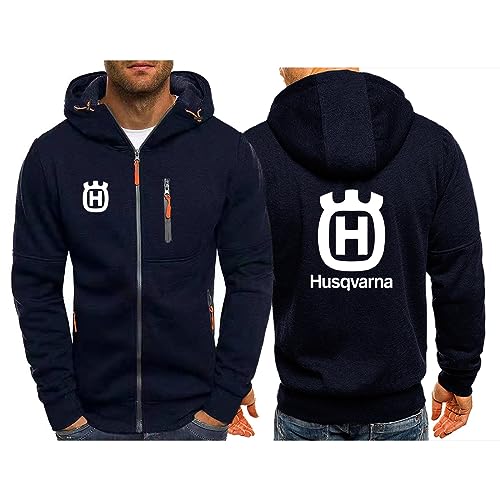 FEegar Herren Kapuzenjacke für H.u.s.q.v.a.r.n.a Kapuzenpullover Frühling/Herbst Langärmelig Lässig Sweatshirt Aldult Modische Jacken(Navy,3XL) von FEegar