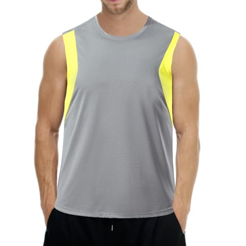 FEimaX Tank Top Herren Achselshirts Schnelltrocknendes Gym Muskelshirt für Männer Ärmellos Fitness Tanktop Unterhemd Atmungsaktives Sportshirt von FEimaX