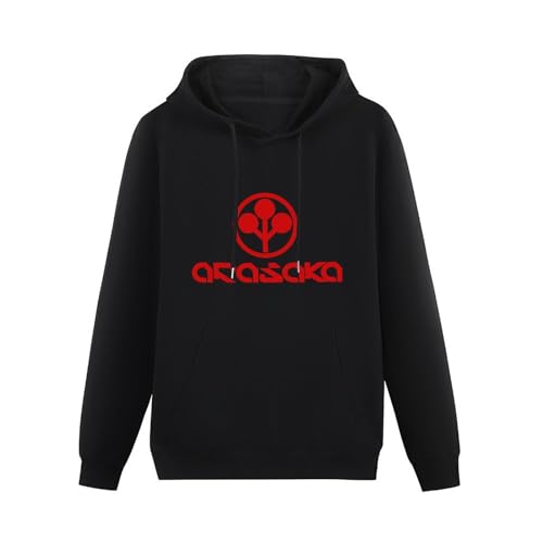 FFANZUOYOU Arasaka Red Logo Unisex Sweatshirts Graphic Print Mens Hooded Black Sweater M von FFANZUOYOU