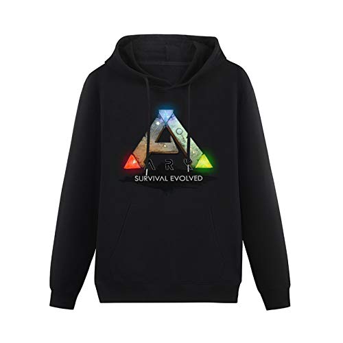 FFANZUOYOU Ark Survival Evolved Ark Logo Unisex Sweatshirts Graphic Print Mens Hooded Black Sweater XXL von FFANZUOYOU