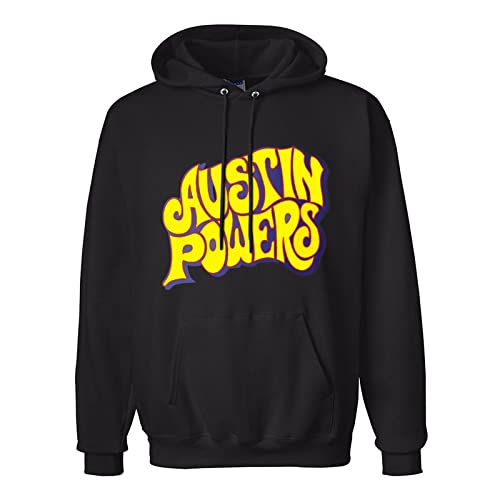 FFANZUOYOU Austin Powers Logo Unisex Sweatshirts Graphic Print Mens Hooded Black Sweater XL von FFANZUOYOU