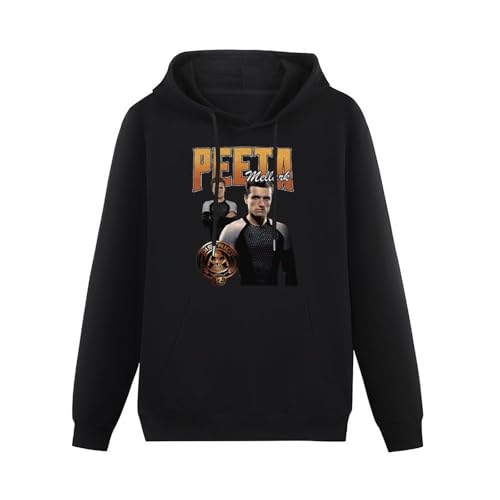 FFANZUOYOU Peeta Mellark Duo Sci-Fi Movie Unisex Sweatshirts Graphic Print Mens Hooded Black Sweater XL von FFANZUOYOU