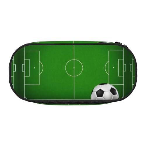 FFCVZAA Federmäppchen mit grünem Grasfeld, Fußball-Spielplatz, modischer Balldruck, Reise-Make-up-Tasche, für Schule, Studenten, Kulturbeutel, Schwarz , Einheitsgröße, Taschen-Organizer FFCVZAA Federmäppchen mit grünem Grasfeld, Fußball-Spielplatz, modischer Balldruck, Reise-Make-up-Tasche, für Schule, Studenten, Kulturbeutel, Schwarz , Einheitsgröße, Taschen-Organizer von FFCVZAA