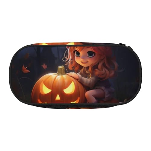 FFCVZAA Halloween-Federmäppchen mit niedlichem Kürbis-Aufdruck, Reise-Make-up-Tasche, für Schule, Studenten, Kulturbeutel, Schwarz , Einheitsgröße, Taschen-Organizer FFCVZAA Halloween-Federmäppchen mit niedlichem Kürbis-Aufdruck, Reise-Make-up-Tasche, für Schule, Studenten, Kulturbeutel, Schwarz , Einheitsgröße, Taschen-Organizer von FFCVZAA