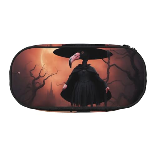 FFCVZAA Halloween Flamingo Hexenhut Druck Mode Federmäppchen Reise Make-up Tasche Schule Student Essentials Kulturbeutel, Schwarz , Einheitsgröße, Taschen-Organizer FFCVZAA Halloween Flamingo Hexenhut Druck Mode Federmäppchen Reise Make-up Tasche Schule Student Essentials Kulturbeutel, Schwarz , Einheitsgröße, Taschen-Organizer von FFCVZAA