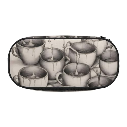 FFCVZAA Handgezeichnete Teekannen und Tassen, modisches Federmäppchen, Reise-Make-up-Tasche, Schule, Studenten, Essentials, Kulturbeutel, Schwarz , Einheitsgröße, Taschen-Organizer FFCVZAA Handgezeichnete Teekannen und Tassen, modisches Federmäppchen, Reise-Make-up-Tasche, Schule, Studenten, Essentials, Kulturbeutel, Schwarz , Einheitsgröße, Taschen-Organizer von FFCVZAA