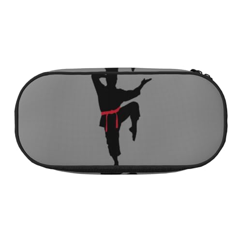 FFCVZAA Modisches Federmäppchen mit Karate-Motiv, Reise-Make-up-Tasche, für Schule, Studenten, Kulturbeutel, Schwarz , Einheitsgröße, Taschen-Organizer FFCVZAA Modisches Federmäppchen mit Karate-Motiv, Reise-Make-up-Tasche, für Schule, Studenten, Kulturbeutel, Schwarz , Einheitsgröße, Taschen-Organizer von FFCVZAA