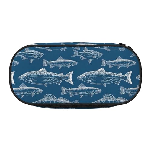 FFCVZAA Modisches Federmäppchen mit Meeresfisch-Motiv, Reise-Make-up-Tasche, Schule, Studenten, Kulturbeutel, Schwarz , Einheitsgröße, Taschen-Organizer FFCVZAA Modisches Federmäppchen mit Meeresfisch-Motiv, Reise-Make-up-Tasche, Schule, Studenten, Kulturbeutel, Schwarz , Einheitsgröße, Taschen-Organizer von FFCVZAA