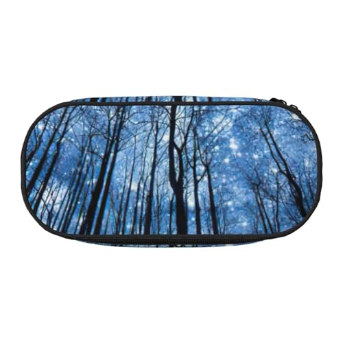 FFCVZAA Modisches Federmäppchen mit Sternenhimmel-Druck, Reise-Make-up-Tasche, für Schule, Studenten, Kulturbeutel, Schwarz , Einheitsgröße, Taschen-Organizer von FFCVZAA