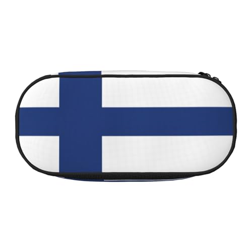 FFCVZAA Modisches Federmäppchen mit finnischer Flagge, Reise-Make-up-Tasche, für Schule, Studenten, Kulturbeutel, Schwarz , Einheitsgröße, Taschen-Organizer FFCVZAA Modisches Federmäppchen mit finnischer Flagge, Reise-Make-up-Tasche, für Schule, Studenten, Kulturbeutel, Schwarz , Einheitsgröße, Taschen-Organizer von FFCVZAA