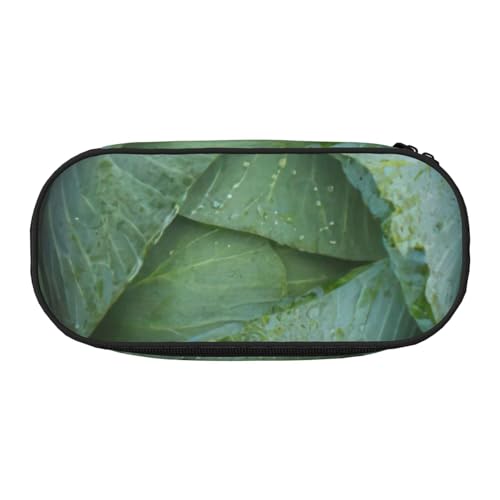 FFCVZAA Modisches Federmäppchen mit hellem Kohldruck, Reise-Make-up-Tasche, für Schule, Studenten, Kulturbeutel, Schwarz , Einheitsgröße, Taschen-Organizer von FFCVZAA