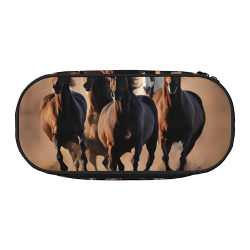 FFCVZAA Modisches Federmäppchen mit laufendem Pferde-Aufdruck, Reise-Make-up-Tasche, für Schule, Studenten, Kulturbeutel, Schwarz , Einheitsgröße, Taschen-Organizer FFCVZAA Modisches Federmäppchen mit laufendem Pferde-Aufdruck, Reise-Make-up-Tasche, für Schule, Studenten, Kulturbeutel, Schwarz , Einheitsgröße, Taschen-Organizer von FFCVZAA