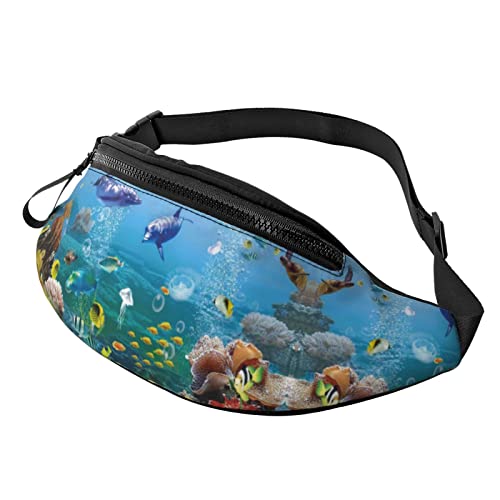 Sea World Print Outdoor Sport Bauchtasche Freizeit Sport Hüfttasche Alltag Casual Brusttasche für Männer und Frauen, Sea World Print, Einheitsgröße von FFEXS