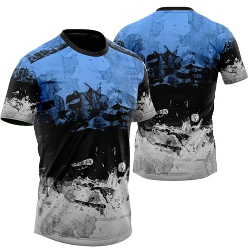 Downhill Jersey, Cycling Jersey Men's Mountain Bike Motocross Jersey Long Sleeve MTB T-Shirt,Soft Texture, Moisture Wicking (Q9,3XL) von FFFF & OLFEH