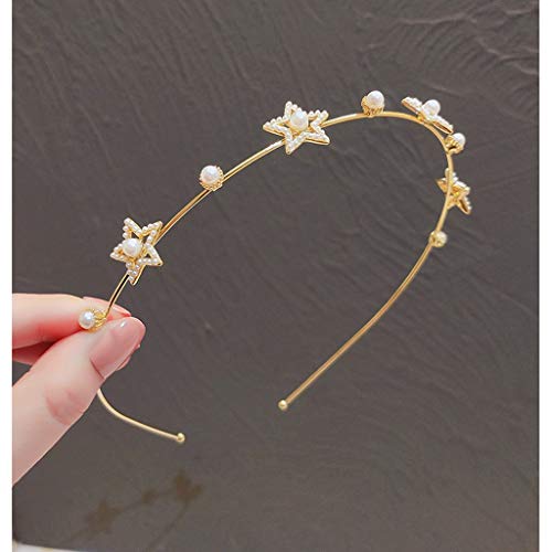 Kreative High-Level Sense of Stars Pearls Face Wash Pearl Stirnbänder Haarschmuck Netz Prominente Exquisit Vielseitig Personalisiert Haarschmuck von FFFSDQAAAAGTTY