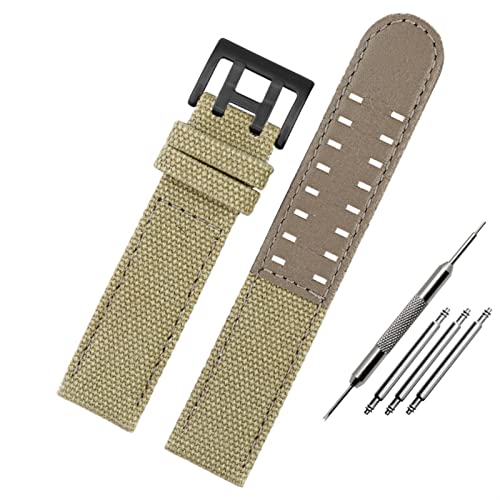 FFHAO Für Hamilton Khaki Field Watch h760250/h77616533/h70605963 H68201993 Uhrenarmband echtes Leder Nylon Herren Uhrenarmband 20 mm 22 mm, 20 mm, Achat von FFHAO