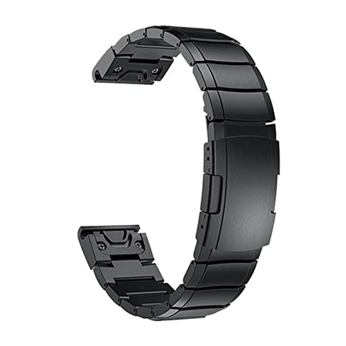 FFHAO Uhrenarmband für Garmin Fenix 7 7X 7S 6 6X Pro 5 5XPlus 3HR Schnellverschluss Edelstahl-Uhr Easyfit 26 20 22 mm Armband, 26mm Fenix 7X, Achat von FFHAO