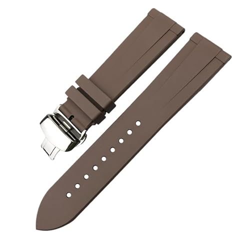 FFHDJL Fluororubber Uhrenarmbänder für IWC Big Pilot Uhren IW3777, Gummi-Silikon, 19 mm, 20 mm, 21 mm, 22 mm, weiches Taucharmband, 20 mm von FFHDJL