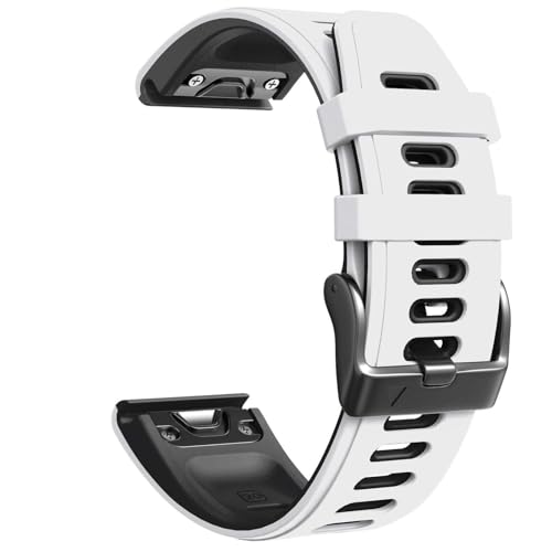 FFHDJL Für Fenix ​​7S Watchbans Für Fenix ​​6S/Fenix ​​6S Pro/Fenix ​​5S / 5S Plus/D2 Delta S Smart watch Bands(White-black) von FFHDJL