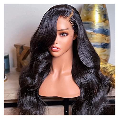 Damenperücken Haarersatz Perücken Perücke 4x4 Lace Front Echthaarperücken Preplucked Natural Hairline Perücken for Frauen Perücke für Mode (Size : 4x4 HD Lace Wig, Color : 28inches) von FFNUM