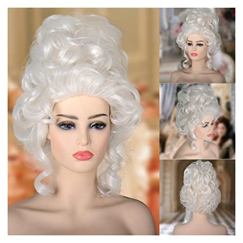 Damenperücken Haarersatz Perücken Perücken, mittleres lockiges, hitzebeständiges Kunsthaar, Cosplay-Perücken, Perückenkappen Perücke für Mode von FFNUM