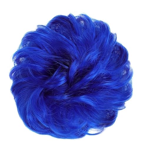 Haargummi Verlängerung Messy Bun Hair Pieces Extensions, Curly Wave Synthetic Chignon Hairpiece mit Gummiband, Donut Hair Bun Scrunchie for Frauen Mädchen Easy Scrunchies Haarteil ( Color : 2403 ) von FFNUM